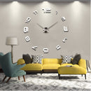 Large DIY 3D Wall Clock Home Decor Mirror Sticker Art Decorative Clock