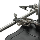 LED Light Soldering Iron Stand Holder Helping Hands Magnifying Glass Magnifier