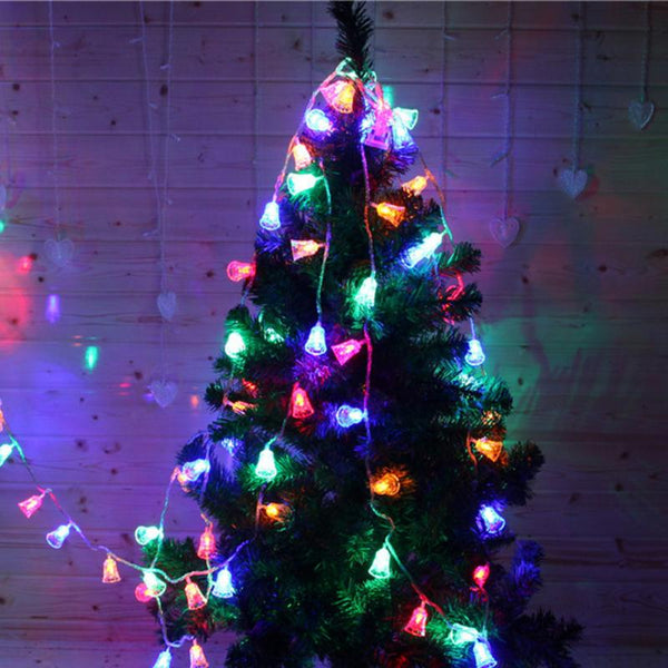 2M 20 LEDs Festival Battery Powered Bells String Lights Christmas Party Outdoor Indoor Decorations
