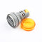 5pcs Yellow LED 22mm DC Voltage Measuring Instrument Mini Voltagemeter DC6~100V AD101-22VM Indicator Voltmeter