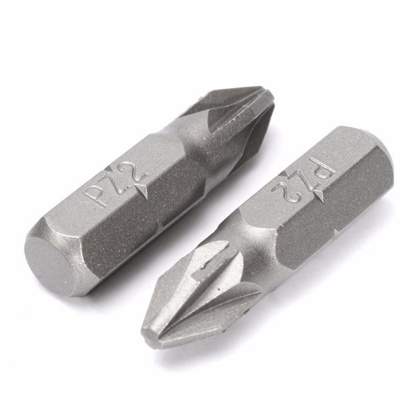10pcs PZ2 25mm Drive Screwdriver Bits Hex Magnetic Power Tool