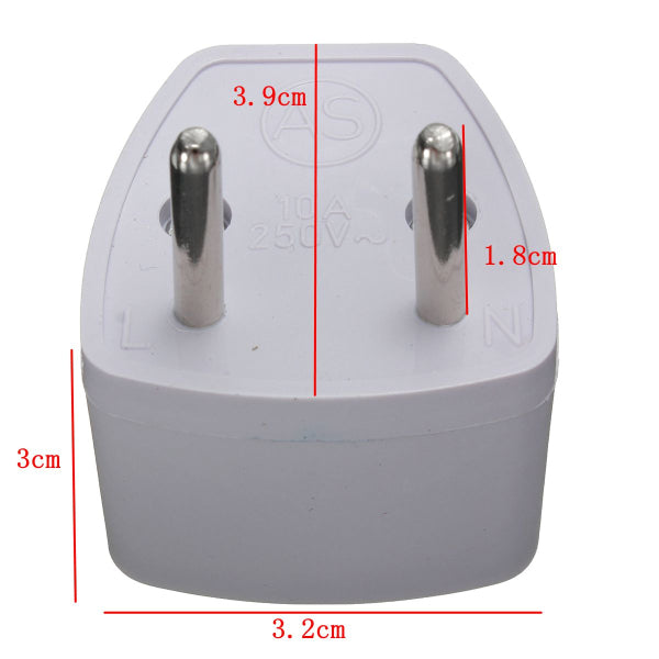 Universal US/UK/AU To EU AC Power Adapter 2 Pins Travel Converter Adapter Charger Plug