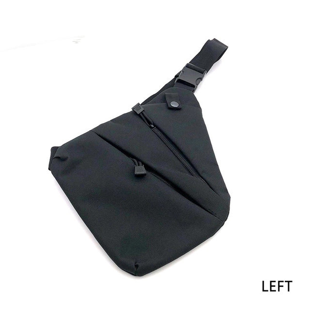 Men Women Canvas Crossbody Shoulder Chest Backpack Anti Theft Gun Holster Tactical Sling Bags