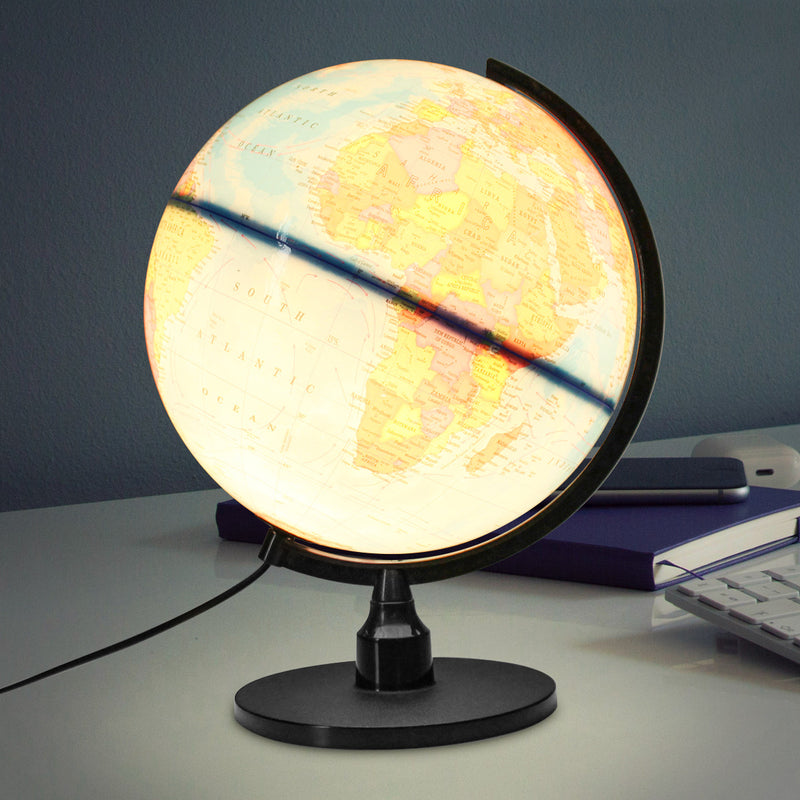Universal LED World Globe Rotating Swivel Map Of Earth Atlas Geography