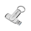 Machenike USB3.0 Type-C Micro USB 3-in-1 Flash Drive 32G 64G 128G USB Disk Mini Metal U Disk Pen Drive for Mobile Phone PC