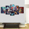 5Pcs Modern Abstract Colorful Canvas Print Paintings Home Wall Art Decor Unframed