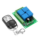 Geekcreit DC 12V 4CH Channel Wireless Remote Control Switch Learning Type Relay Control Module With