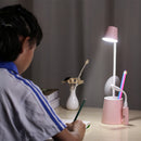 USB LED Table Lamp for Children With Fan Phone Hoder Touch On/Off Switch 3 Modes Eye Protection Desk Lamp