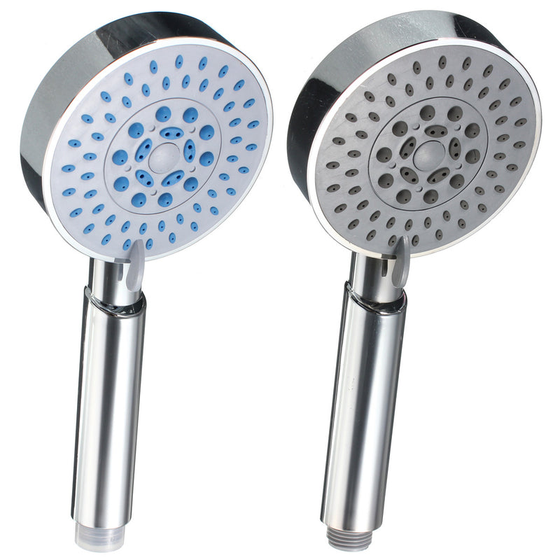 Universal 5 Mode Function Showerhead Chrome Anti-limescale Large Bath Handset Shower Head