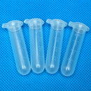 50pcs 5mL Disposable Graduated Clear Plastic Centrifuge Test Tube Vial Round Bottom Snap Cap