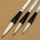 3Pcs Brush Pen Blue And White Picture Chinese Japanese Calligraphy