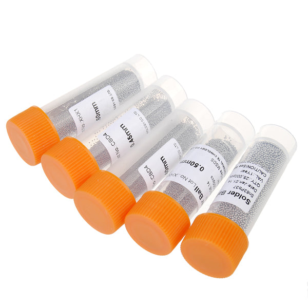 5 Bottle/set BGA Lead Solder Balls Tin Ball For Soldering Rework