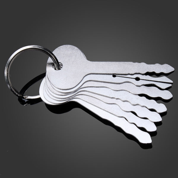 DANIU 7pcs Car Lock Opener Double Sided Lock Pick Set Locksmith Tools