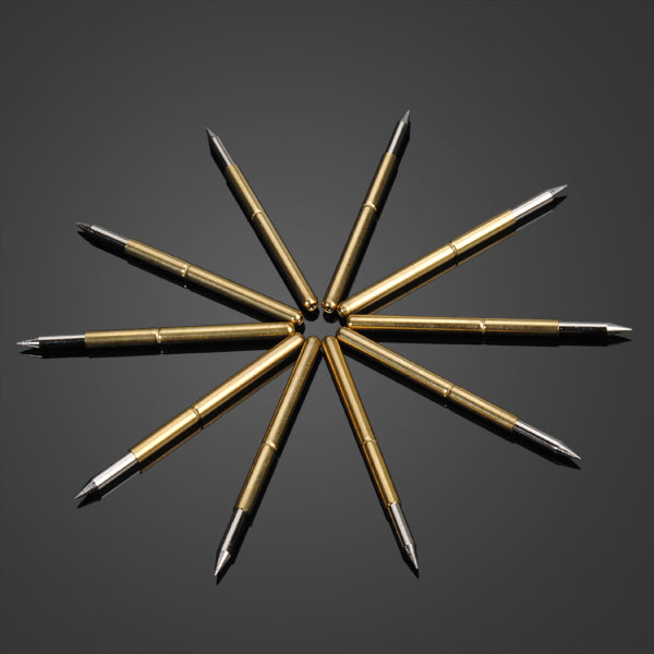 10pcs Ultra Pointed Golden Flexible Multimeter Probe PCB Test Needle