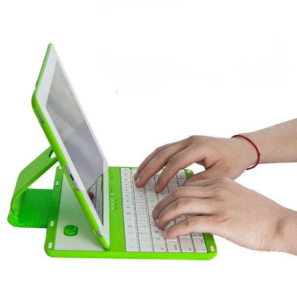 Leasun bluetooth Keyboard Stand PU Leather Cover Case For Tablets