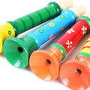 Baby Child Kid Colorful Wooden Trumpet Hooter Horn Educational Musical Instrument Toy