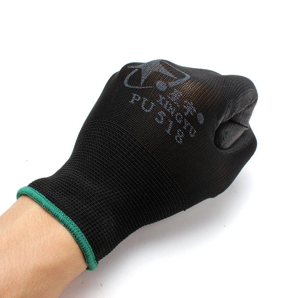 12Pairs XINGYU PU518 13Gauge Nylon Nitrile Anti-static Palm Coated Work Safety Gloves Large Size