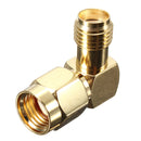 DANIU RP-SMA Male To SMA Female Jack Right Angle Crimp RF Adapter Connector