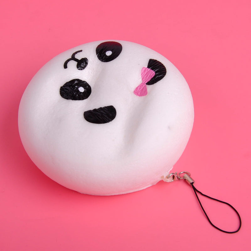 10cm Panda Buns Bread Pendant Charm fr Cell Phone Key Chain Bag Strap