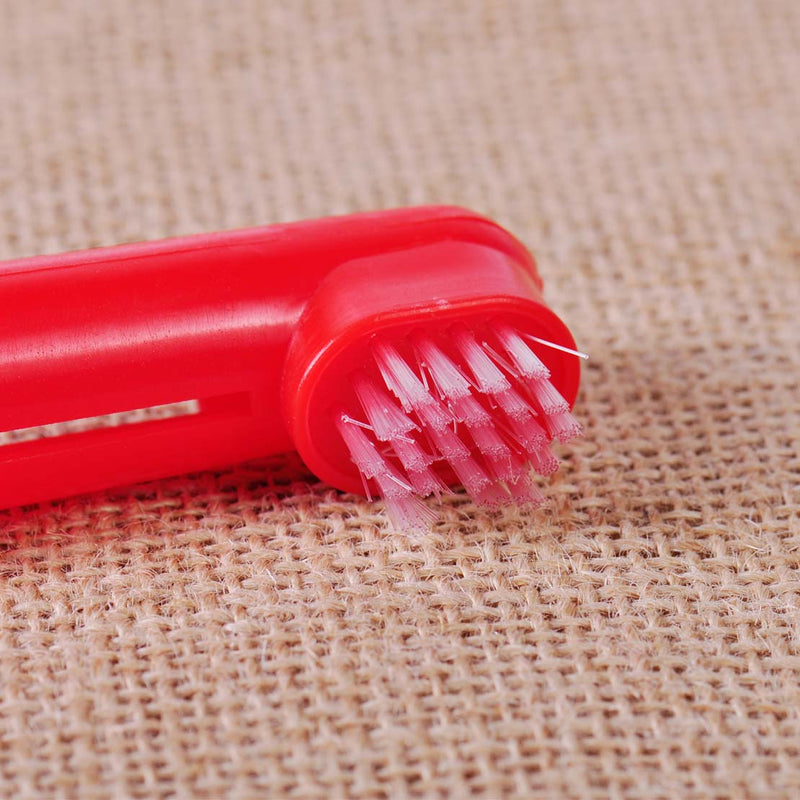 2x Pet Dog Cat Soft Finger Dental Cleaning Toothbrush Massager Teeth Hygiene