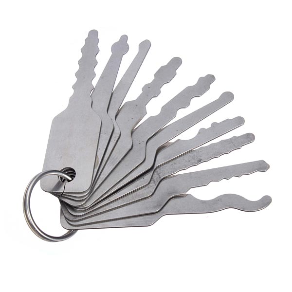 DANIU 10pcs Jiggler Keys Lock Pick For Double Sided Lock Lock Picks Tool