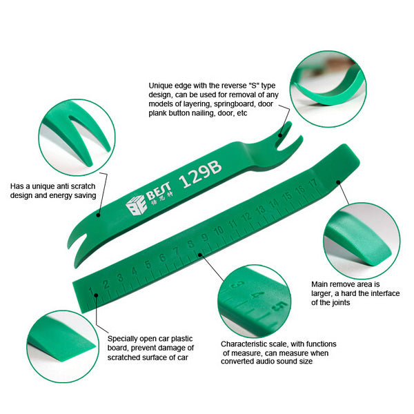 2 Pcs BEST BST-129 Thick Plastic Pry Opening Tools For Car Interior