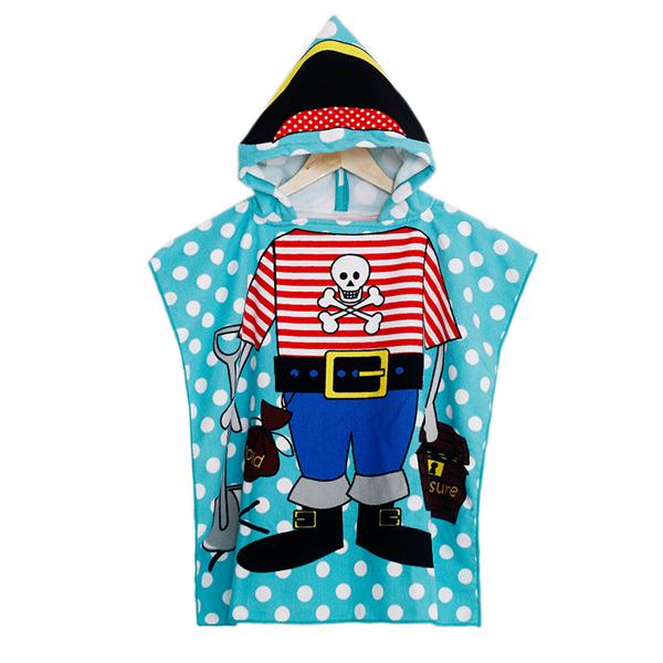 Baby Boys Polyester Fiber Bathroom Robes Towels Shower Cartoon Hooded Soft Washcloth Blankets Beach Children