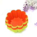 10pcs Silicone Flower Shape Cake Mold Mould Pudding Muffin Baking Mold