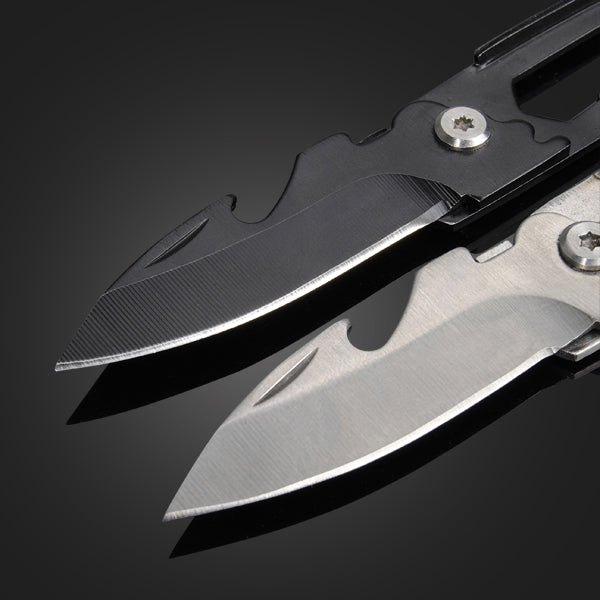 12cm Multifunction Mini Folding Knives Charms Keychain Gift Tool