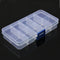 10 Compartment Plastic Clear Slots Adjustable Organizer Craft Box