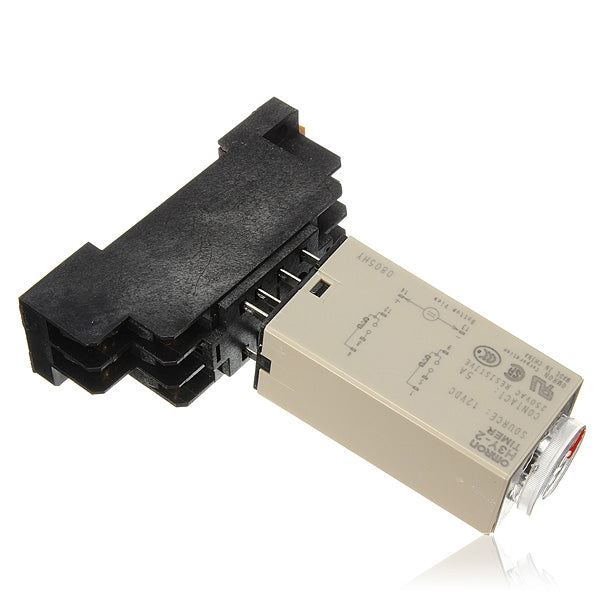 H3Y-2 DC 12V Delay Timer Time Relay 0 - 60 Minute with Base