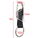 Metal Leather Strap Cars Keyring Keychains Key Chain Ring Key Fob Holder Gift