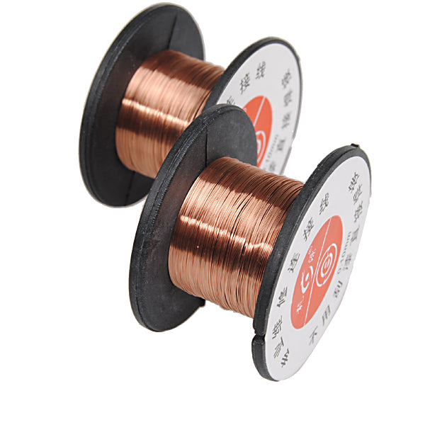2Pcs 0.1MM Weld Copper Soldering Solder PPA Enamelled Reel Wire