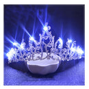 LED Light Bridal Crystal Tiara Hair Band Princess Crown Headband Wedding Pageant