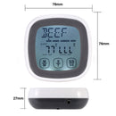 Touch Screen Thermometer Electronic Timer Barbecue Food Thermometer Kitchen Oven Probe Thermometer