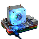 Black/Transparent/RGB Colorful 5-Layer Acrylic Case + Super Heat Dissipation ICE-Tower CPU  V2.0 Cooling Fan Kit for Raspberry Pi 4B