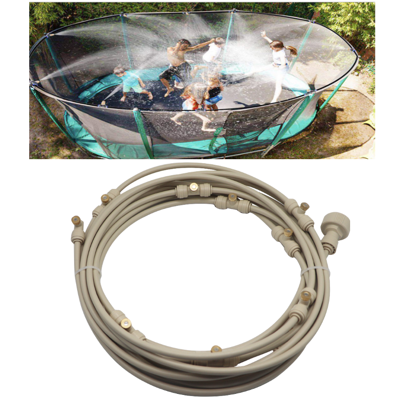 6-18M Outdoor Mist Coolant System Beige Misting Cooling Kit for Greenhouse Garden Patio Watering Irrigation System