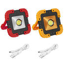 Portable Solar/USB Charge COB LED Work Light Rechargeable Emergency Flood Camping Lamp