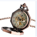 JIJIA JX026 Octagon Shape Red Copper Roman Numerals Dial Mechanical Watch Pocket Watch
