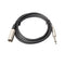 1/ 3M REXLIS BK3045KM 3-Pin Male to 1/4" Mono Shielded Microphone Audio Cable