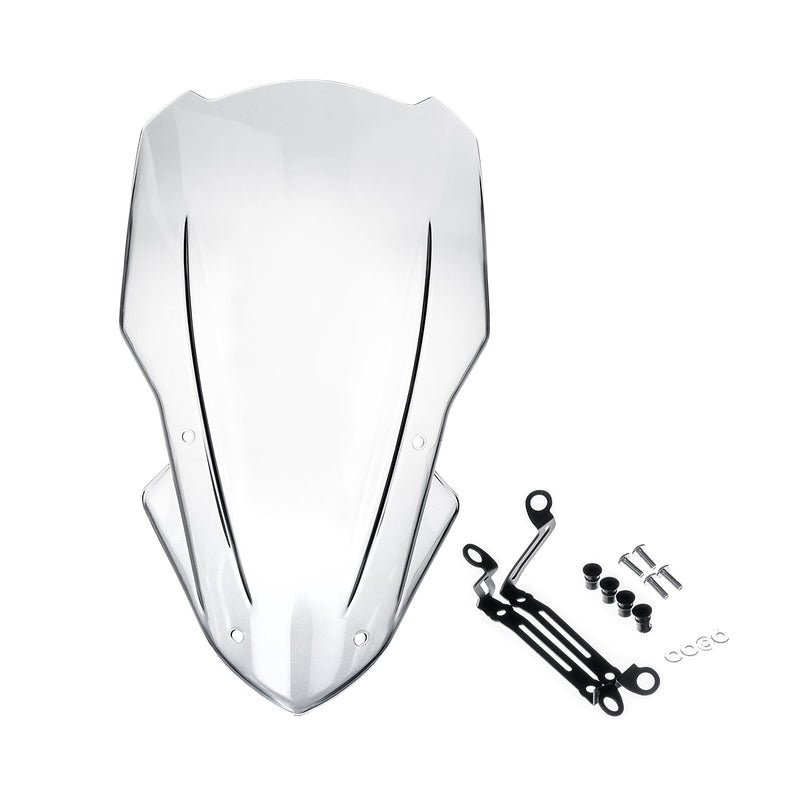 Clear Windshield Windscreen Air Deflector With Bracket For Kawasaki Z900 2017-2018
