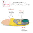 Functional Arch Insole Shock Absorption Orthopedic Pad for Running Sporting Foot Pain Relieve Shoe Pads