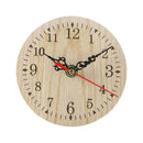 12cm Round Wooden Table Clock Battery Powered Office Home Living Room Decor