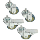 4pcs Heavy Duty  Rubber Swivel Castor Wheels Trolley Furniture Caster