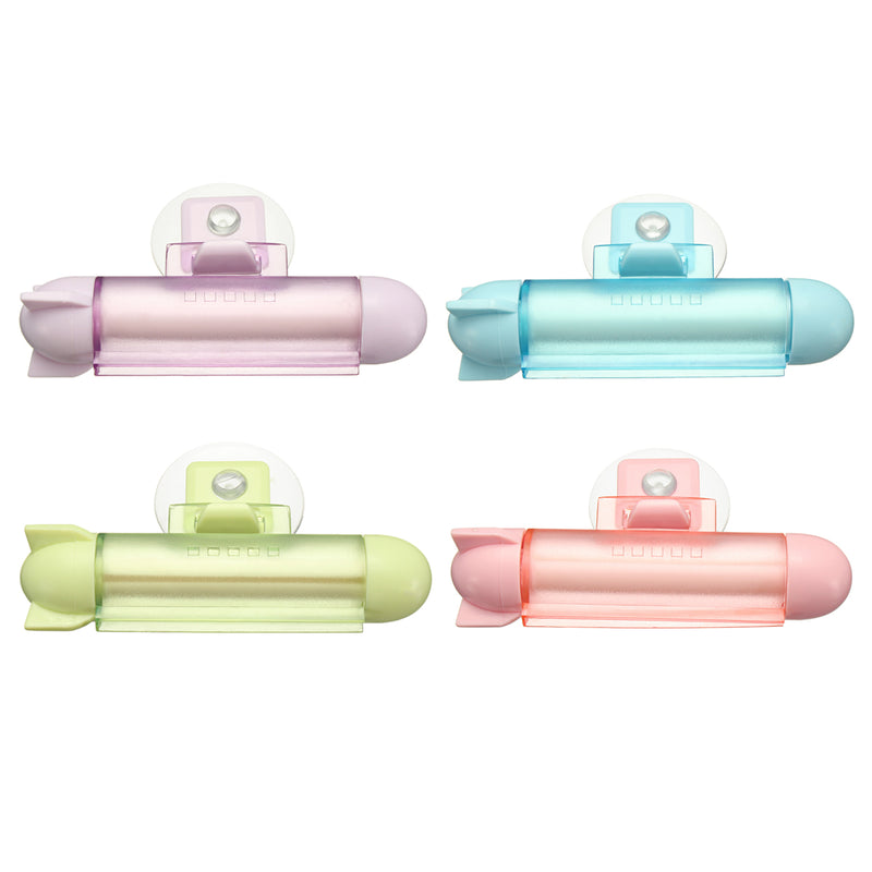 ABS Rolling Squeezer Toothpaste Dispenser Tube Partner Sucker Hanging Holder