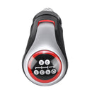 5 Speed Gear Shift Knob PU Leather Black/Silver For VW Golf MK5 MK6 MK7