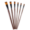 6PCS Nylon Hair Solid Wood Pen Flat Wood Painting Brush Set 1/12 1/10 1/8 1/6 1/2 for Gouache Acrylic Pigment