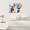 Miico Hand Painted Combination Decorative Paintings Animal Deer Wall Art For Home Decoration