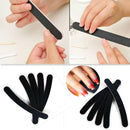 Black Nail Art Buffer Files Crescent Sandpaper Grit