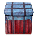 Footstool Sofa Ottoman Folding Footrest Seat Lounge Home Storage Baskets